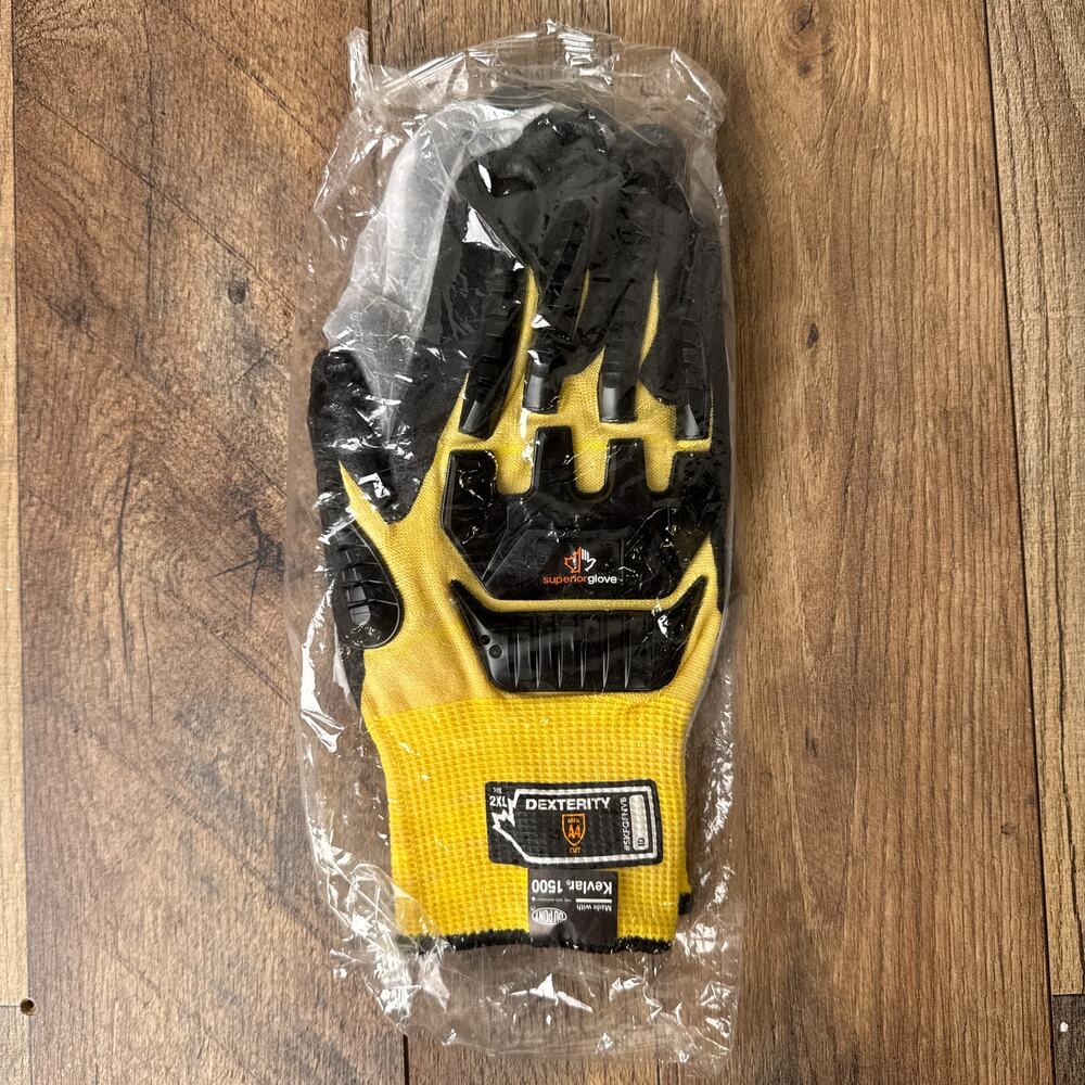 Work Gloves Superior Glove Dexterity Ansi A4‎ Cut-Resistant Kevlar 1500 SZ 2XL